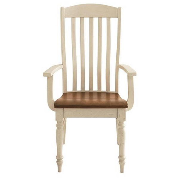 Bassett Arm Chair Henry 4015-1000 (Aged Saddle/Farmhouse White) IMAGE 1