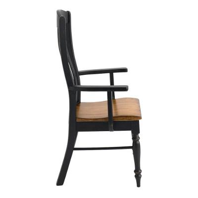 Bassett Arm Chair Henry 4015-1000 (Aged Saddle/Lampblack) IMAGE 2
