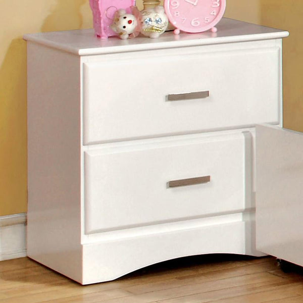 Furniture of America Prismo 2-Drawer Kids Nightstand CM7941WH-N IMAGE 1