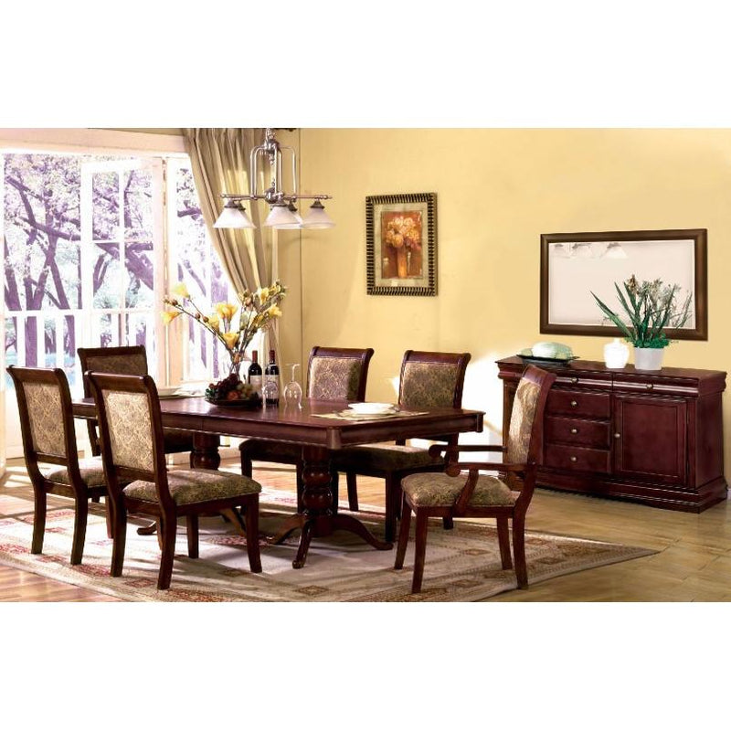 Furniture of America St. Nicholas I Dining Table with Pedestal Base CM3224T-TABLE IMAGE 3