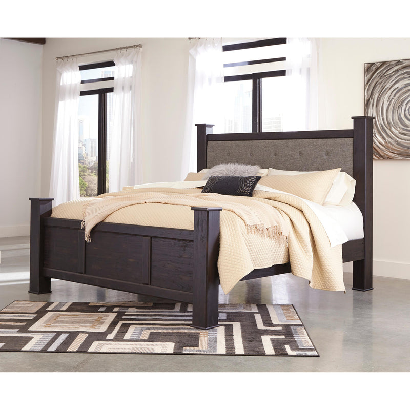 Signature Design by Ashley Reylow King Upholstered Poster Bed B555-68/B555-66/B555-62/B555-99 IMAGE 2