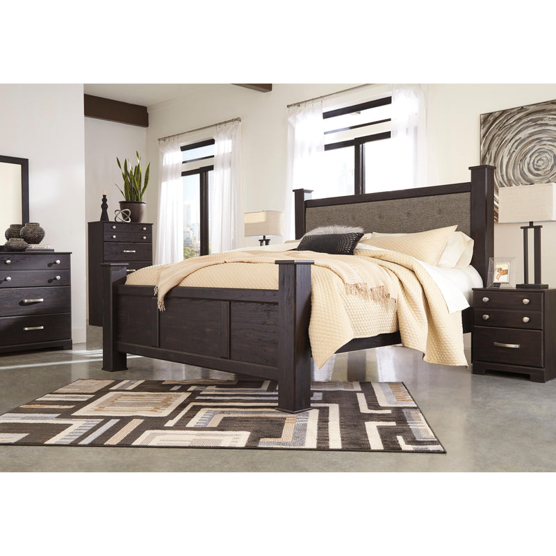 Signature Design by Ashley Reylow King Upholstered Poster Bed B555-68/B555-66/B555-62/B555-99 IMAGE 5