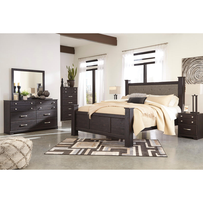 Signature Design by Ashley Reylow King Upholstered Poster Bed B555-68/B555-66/B555-62/B555-99 IMAGE 7