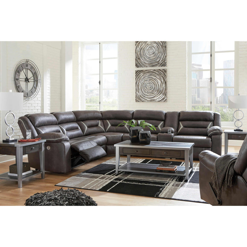 Signature Design by Ashley Kincord Power Reclining Leather Look 4 pc Sectional 1310458/1310446/1310477/1310473 IMAGE 13
