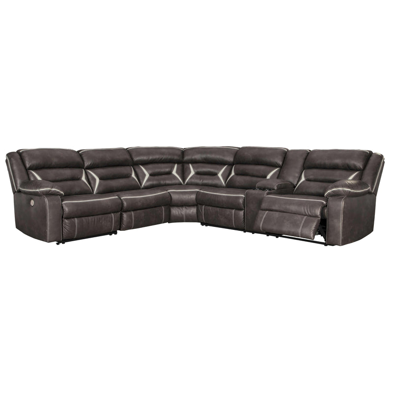 Signature Design by Ashley Kincord Power Reclining Leather Look 4 pc Sectional 1310458/1310446/1310477/1310473 IMAGE 2