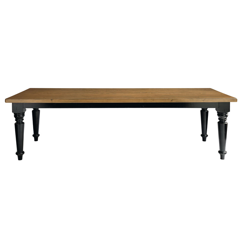 Bassett Bench Made Dining Table Bench Made 4015-4208 Maple 108" Farmhouse Table - Aged Saddle/Black IMAGE 2