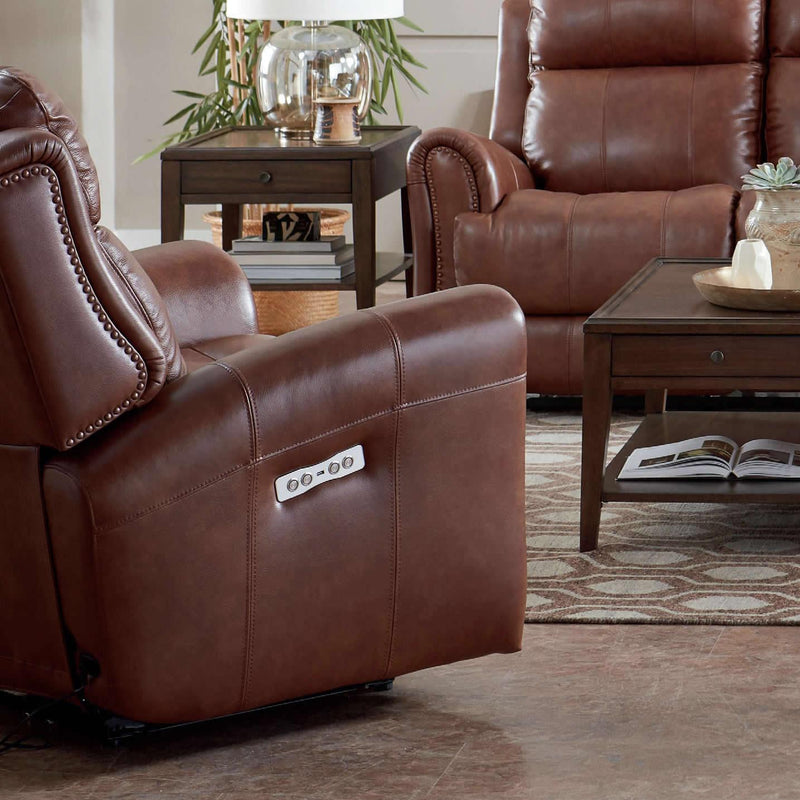 Bassett Marquee Power Leather Recliner 3707-P0U IMAGE 4