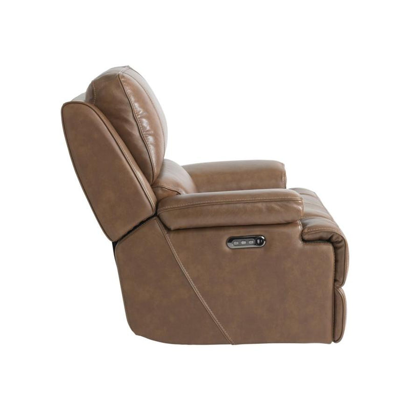 Bassett Club Level Power Leather Recliner with Wall Recline 3729-POU IMAGE 4