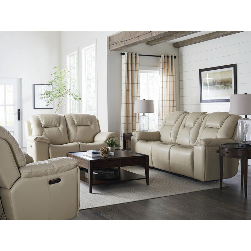 Bassett Club Level Power Leather Match Recliner with Wall Recline 3739-P0L IMAGE 6