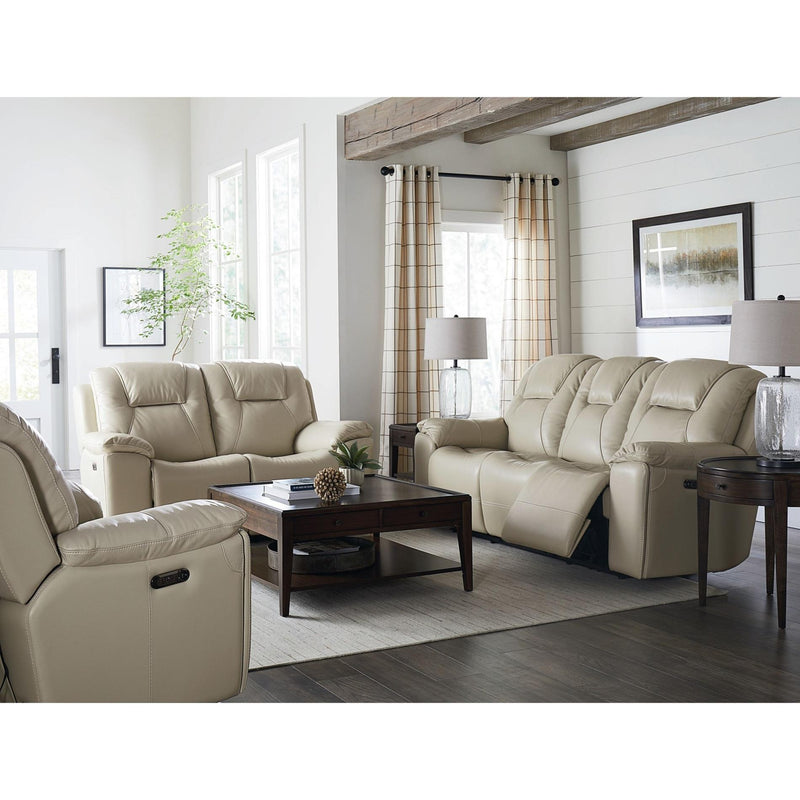 Bassett Club Level Power Leather Match Recliner with Wall Recline 3739-P0L IMAGE 7
