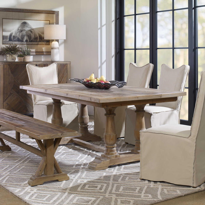 Uttermost Stratford Dining Table with Trestle Base 24557 IMAGE 6