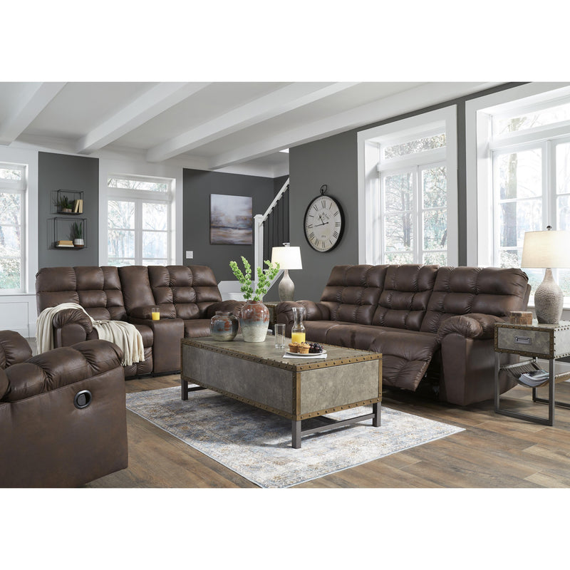 Signature Design by Ashley Derwin Reclining Leather Look Sofa 2840189 IMAGE 10