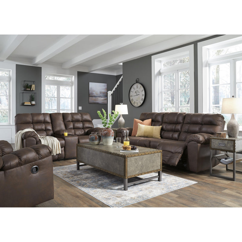 Signature Design by Ashley Derwin Reclining Leather Look Sofa 2840189 IMAGE 11
