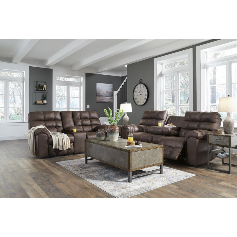 Signature Design by Ashley Derwin Reclining Leather Look Sofa 2840189 IMAGE 12