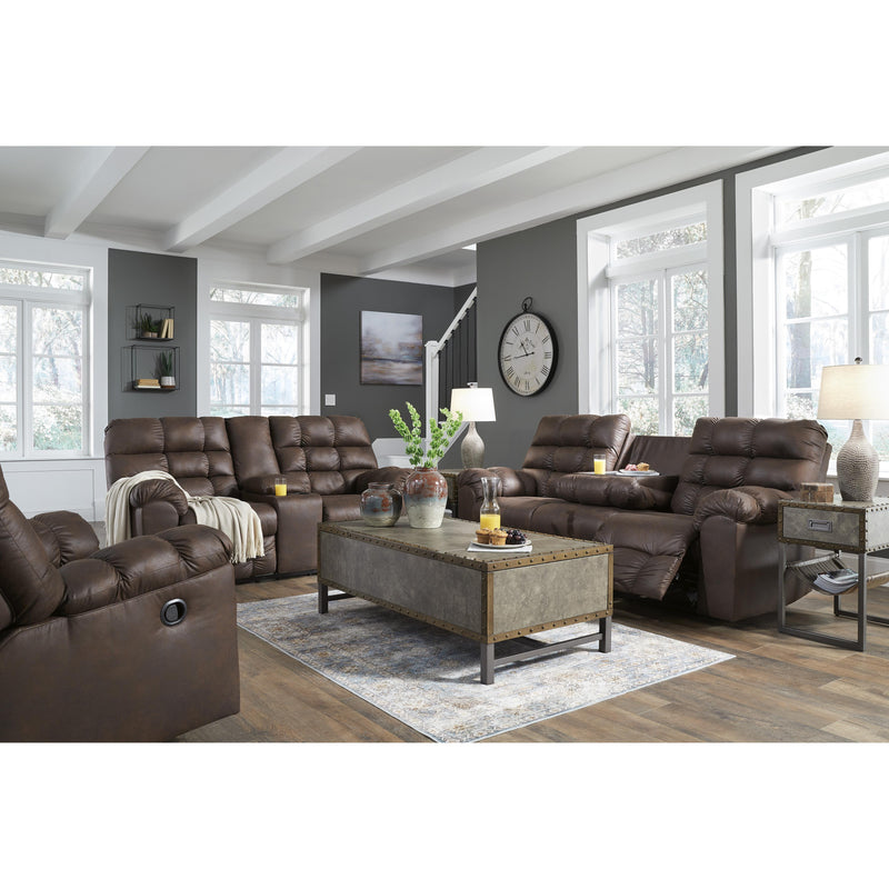 Signature Design by Ashley Derwin Reclining Leather Look Sofa 2840189 IMAGE 13
