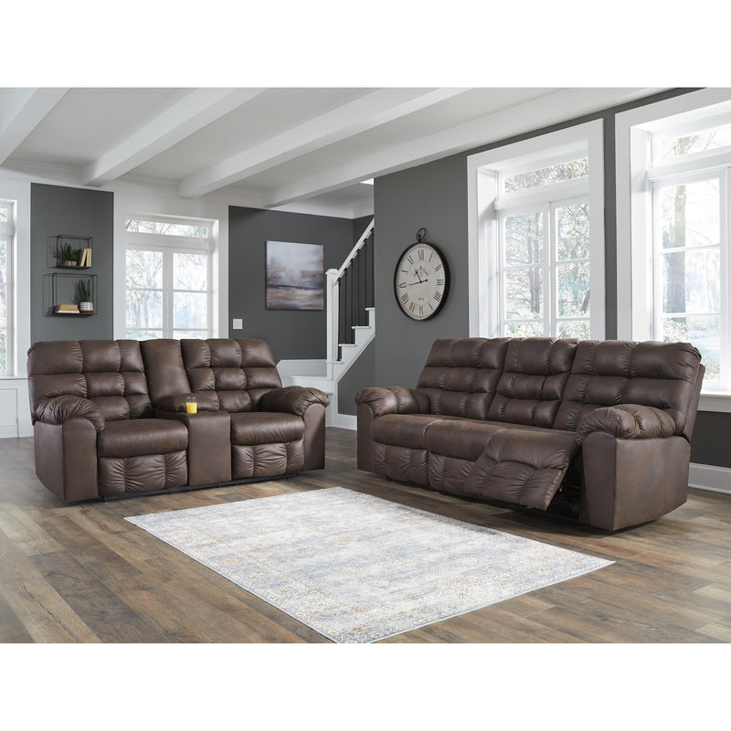 Signature Design by Ashley Derwin Reclining Leather Look Sofa 2840189 IMAGE 7