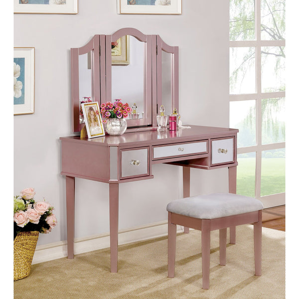 Furniture of America Clarisse Vanity Set CM-DK6148RG IMAGE 1