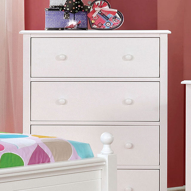 Furniture of America Kids Chests 4 Drawers CM7159WH-C-VN IMAGE 2