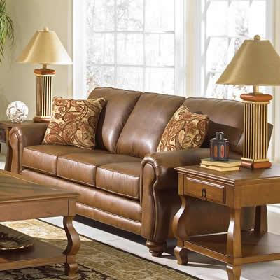 Best Home Furnishings Fitzpatrick Stationary Leather Sofa Fitzpatrick S63DP IMAGE 2