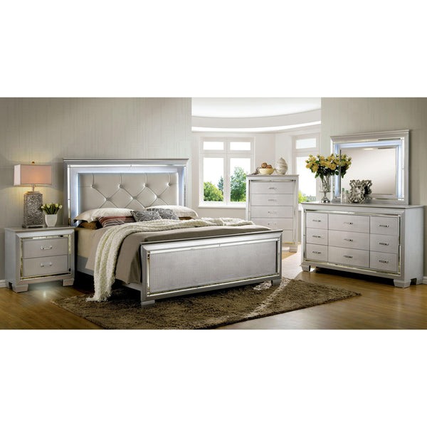 Furniture of America Bellanova CM7979SV 6 pc King Upholstered Panel Bedroom Set IMAGE 1