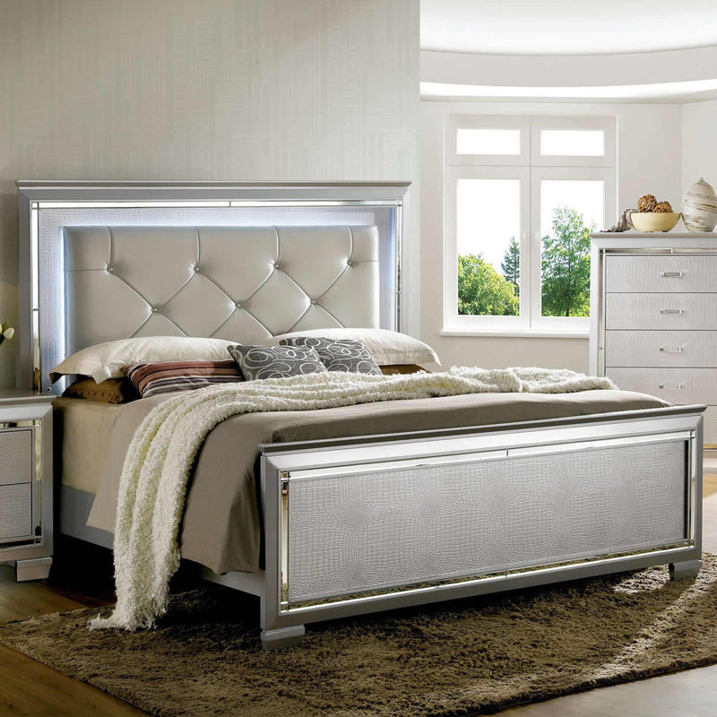 Furniture of America Bellanova CM7979SV 6 pc King Upholstered Panel Bedroom Set IMAGE 2