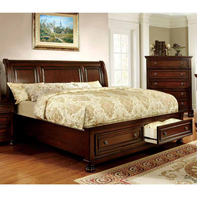 Furniture of America Northville CM7683 6 pc Queen Sleigh Bedroom Set with Storage IMAGE 2