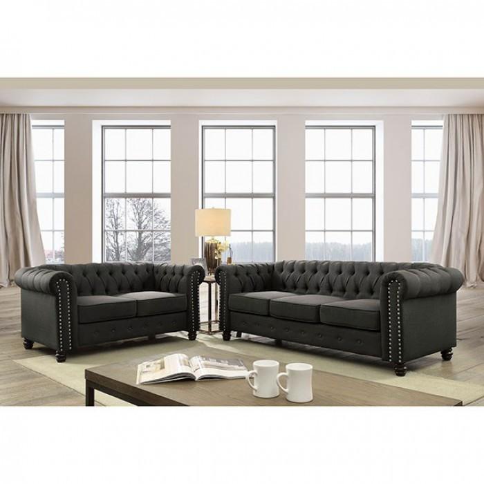 Furniture of America Winifred CM6342GY 2 pc Living Room Set IMAGE 1