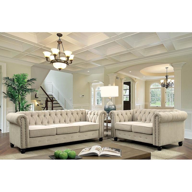 Furniture of America Winifred CM6342IV 2 pc Living Room Set IMAGE 1