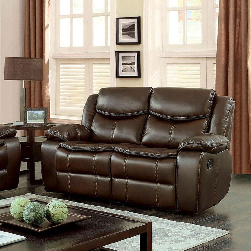 Furniture of America Pollux CM6981BR 2 pc Reclining Living Room Set IMAGE 2