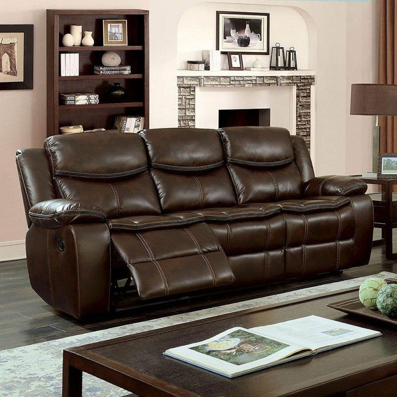 Furniture of America Pollux CM6981BR 2 pc Reclining Living Room Set IMAGE 3