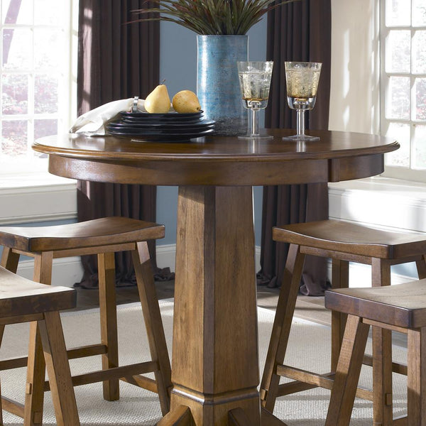 Liberty Furniture Industries Inc. Round Creations II Counter Height Dining Table with Pedestal Base 38-PUB3636 IMAGE 1