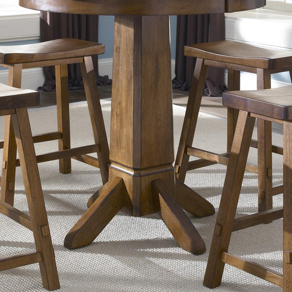 Liberty Furniture Industries Inc. Round Creations II Counter Height Dining Table with Pedestal Base 38-PUB3636B IMAGE 1