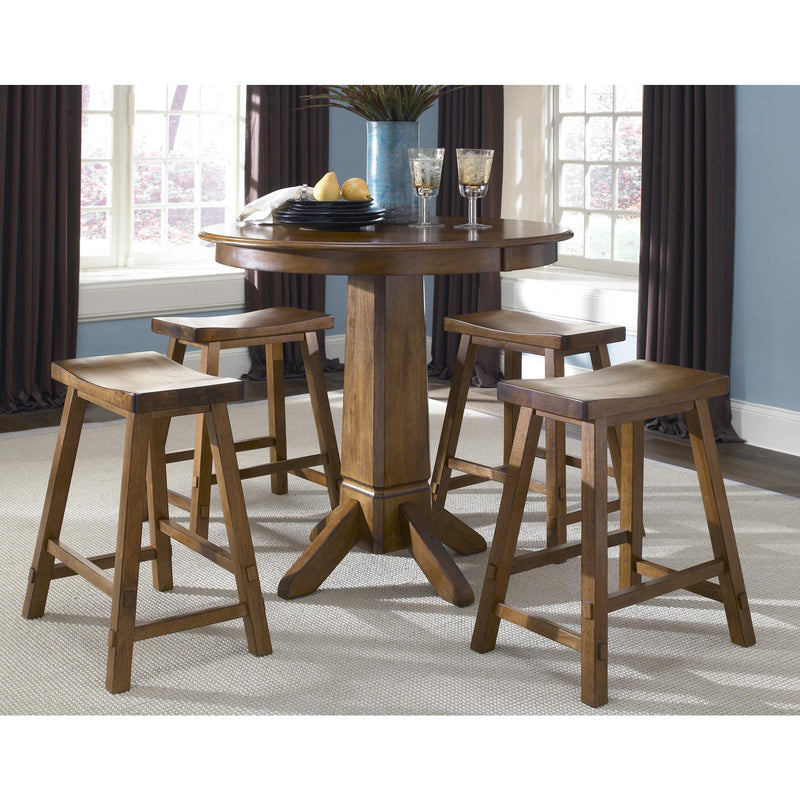 Liberty Furniture Industries Inc. Round Creations II Counter Height Dining Table with Pedestal Base 38-PUB3636B IMAGE 2
