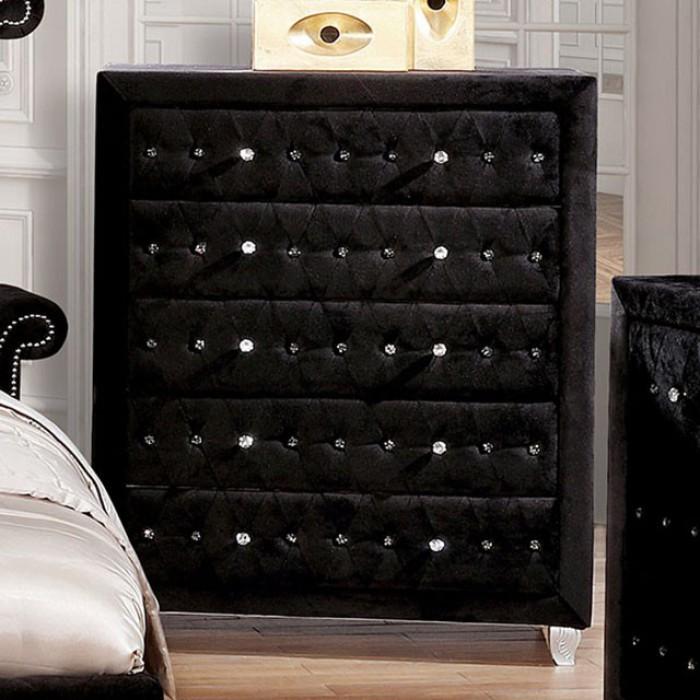 Furniture of America Alzire CM7150BK 7 pc Queen Upholstered Bedroom Set IMAGE 5