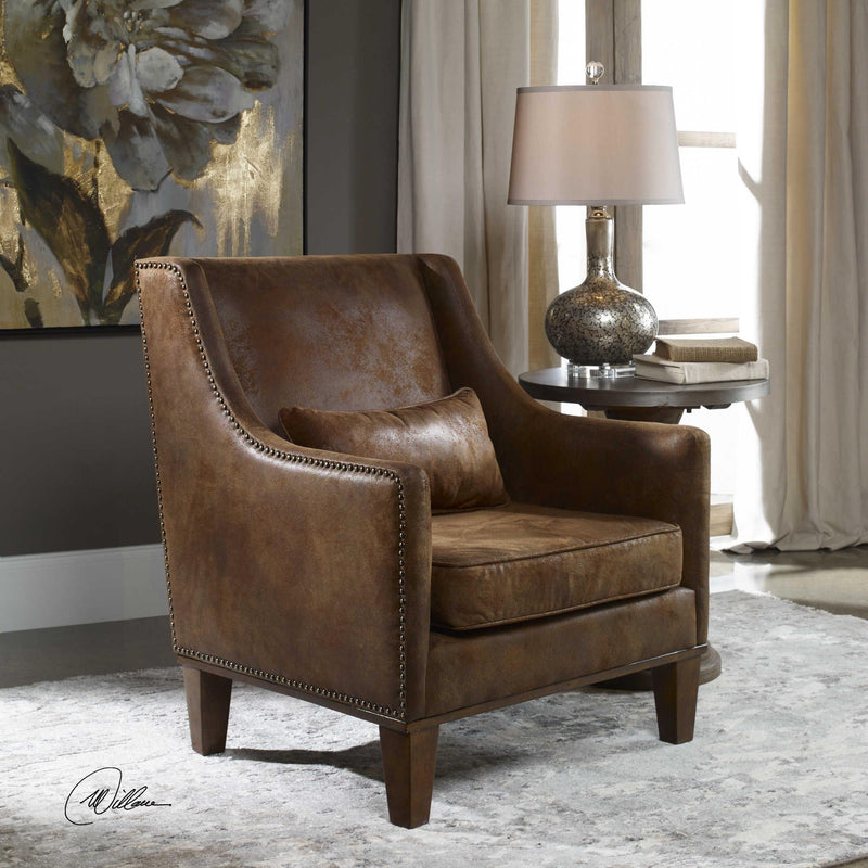 Uttermost Clay StationaryFabric Accent Chair 23030 IMAGE 3