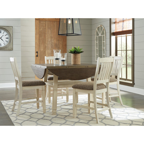 Signature Design by Ashley Bolanburg D647D6 5 pc Counter Height Dining Set IMAGE 1