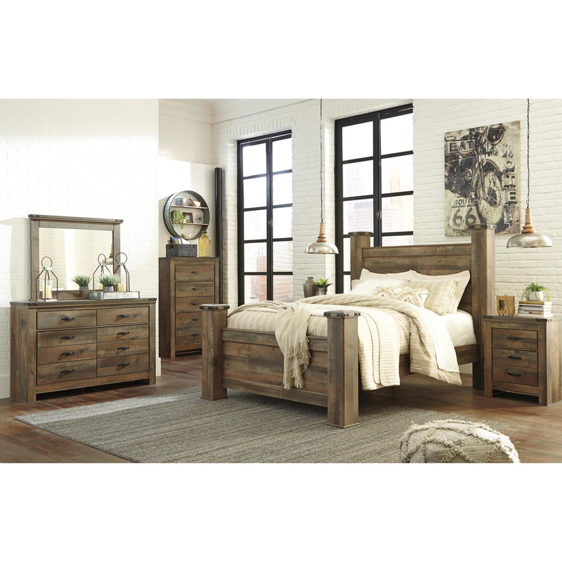 Signature Design by Ashley Trinell B446 6 pc King Poster Bedroom Set IMAGE 2