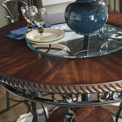 Signature Design by Ashley Round Glambrey Counter Height Dining Table with Trestle Base D329-13 IMAGE 5