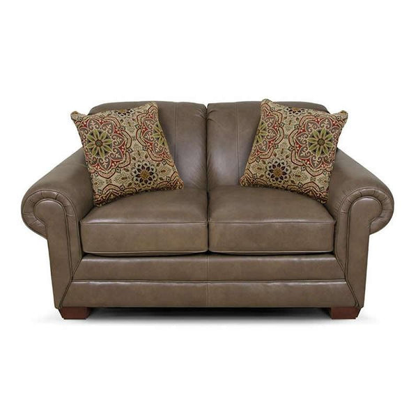England Furniture Leah Stationary Leather Loveseat Leah 1436L IMAGE 1