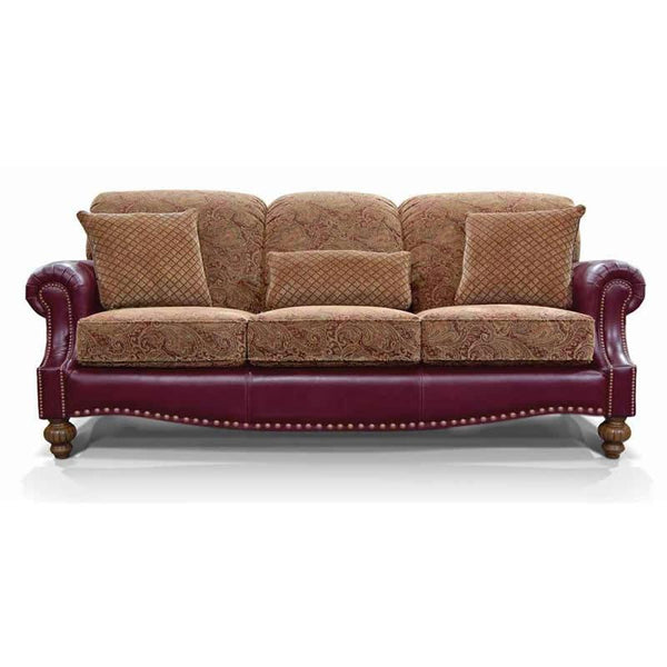 England Furniture Loudon Stationary Leather Sofa Loudon 4355L IMAGE 1