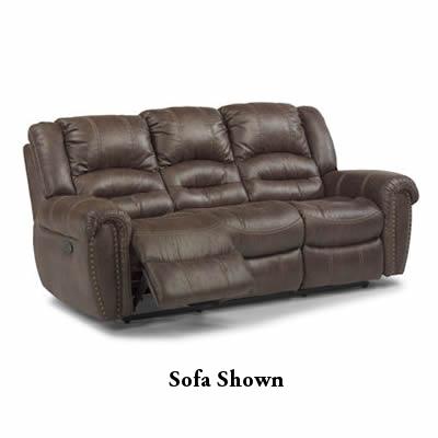 Flexsteel Downtown Manual Reclining Fabric Loveseat Downtown 1710-60 (Br) IMAGE 1