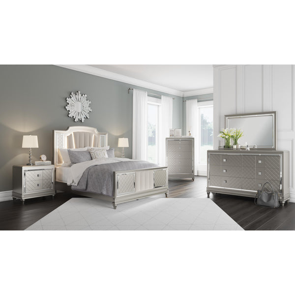 Signature Design by Ashley Chevanna B744B6 6 pc Queen Upholstered Panel Bedroom Set IMAGE 1