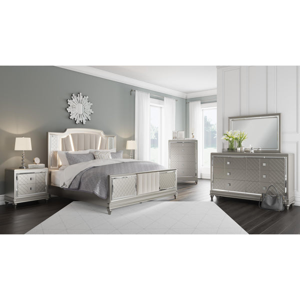 Signature Design by Ashley Chevanna B744B7 6 pc King Upholstered Panel Bedroom Set IMAGE 1