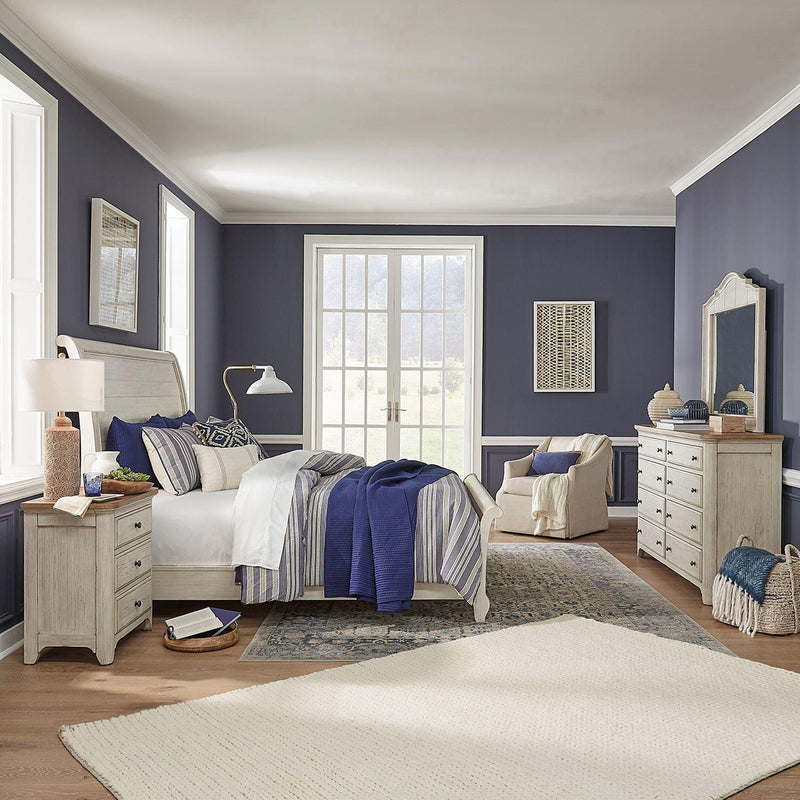 Liberty Furniture Industries Inc. Farmhouse Reimagined 652-BR-QSLDMN 6 pc Queen Sleigh Bedroom Set IMAGE 1