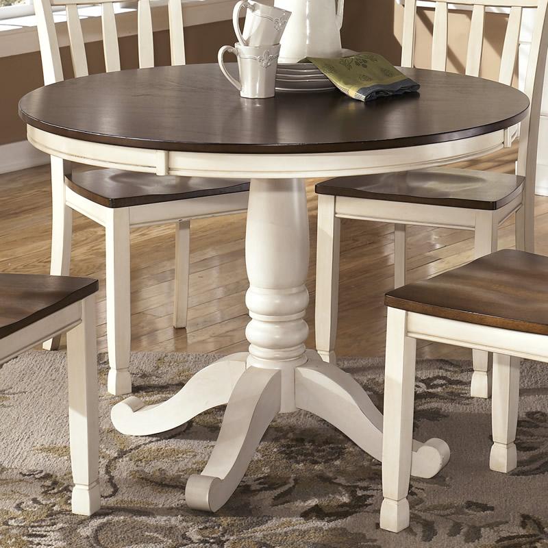 Signature Design by Ashley Round Whitesburg Dining Table with Pedestal Base D583-15T/D583-15B IMAGE 1