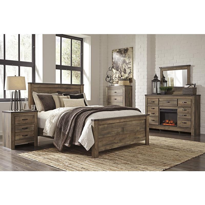 Signature Design by Ashley Trinell B446 6 pc King Panel Bedroom Set IMAGE 1