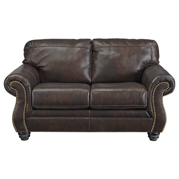 Signature Design by Ashley Bristan Stationary Leather Match Loveseat 8220235 IMAGE 1