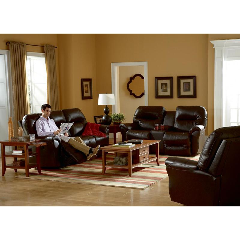 Best Home Furnishings Bodie Manual Reclining Leather Loveseat Bodie L760CA4 IMAGE 2