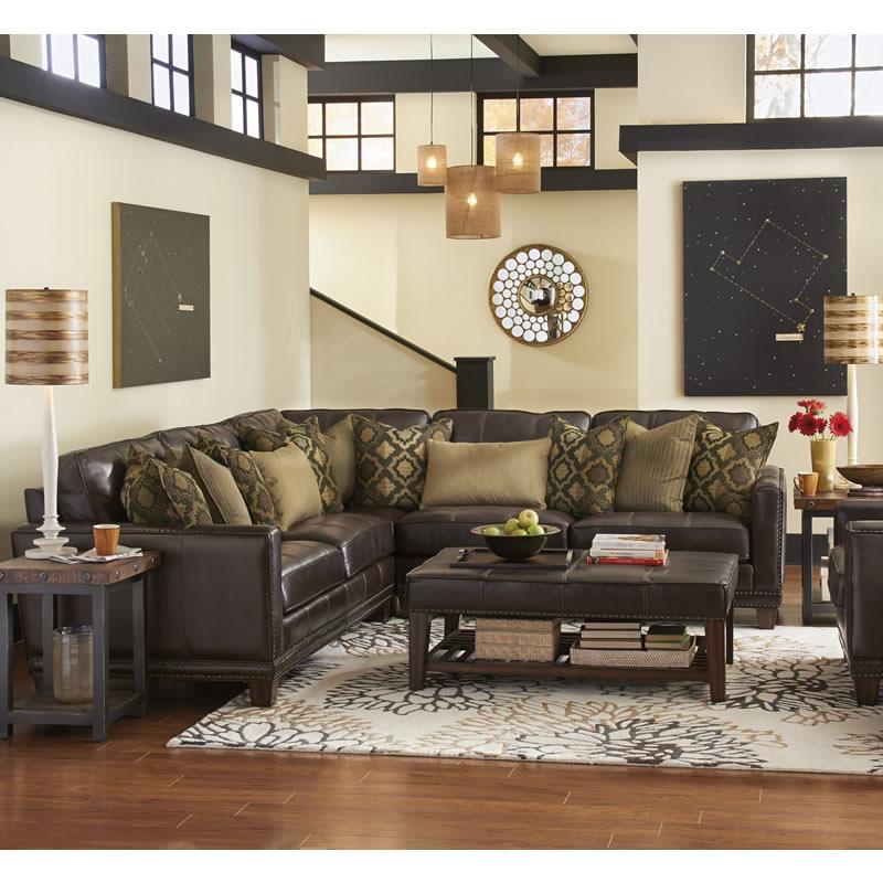 Flexsteel Port Royal Leather 3 pc Sectional 1373-SECT IMAGE 2