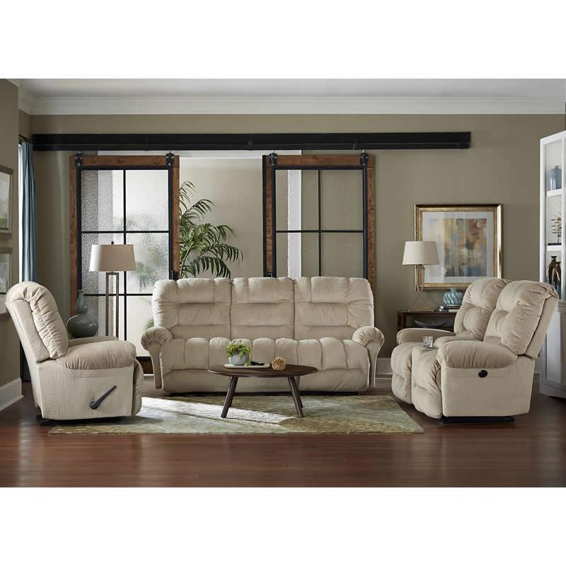 Best Home Furnishings Seger Reclining Fabric Loveseat Seger L720RC7 Rocking Loveseat with Console IMAGE 3